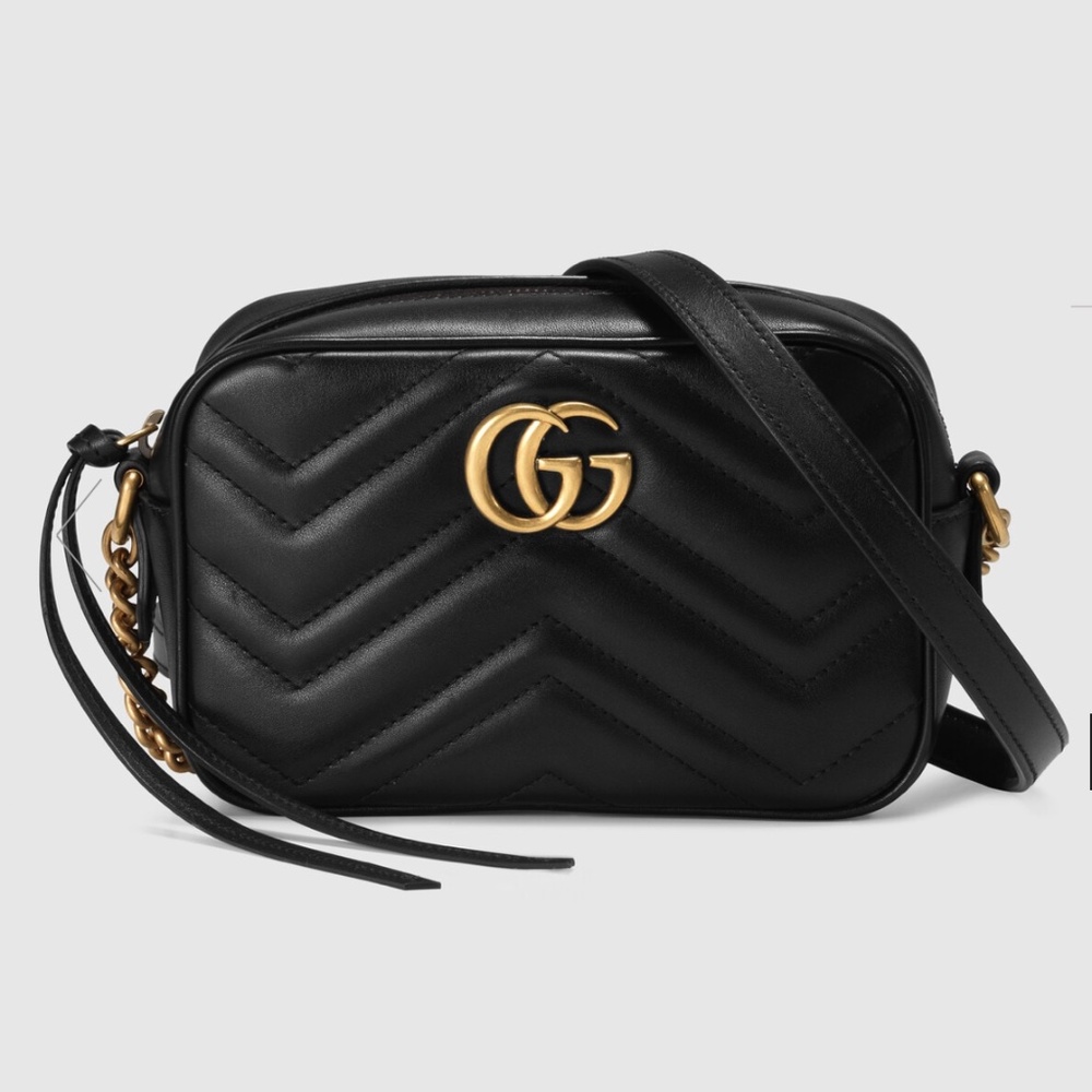 NEW Gucci Marmont Quilted Chevron Mini Bag